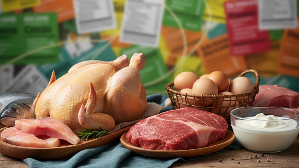 Imagem ilustrativa sobre Busca por alimentos saudáveis de origem animal cresce, mas rótulos confundem os consumidores