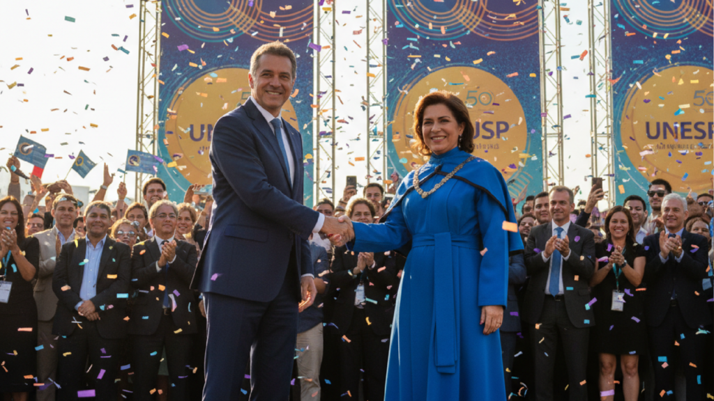 Imagem ilustrativa sobre Reitor da USP participa da cerimônia em comemoração aos 50 anos de criação da Unesp